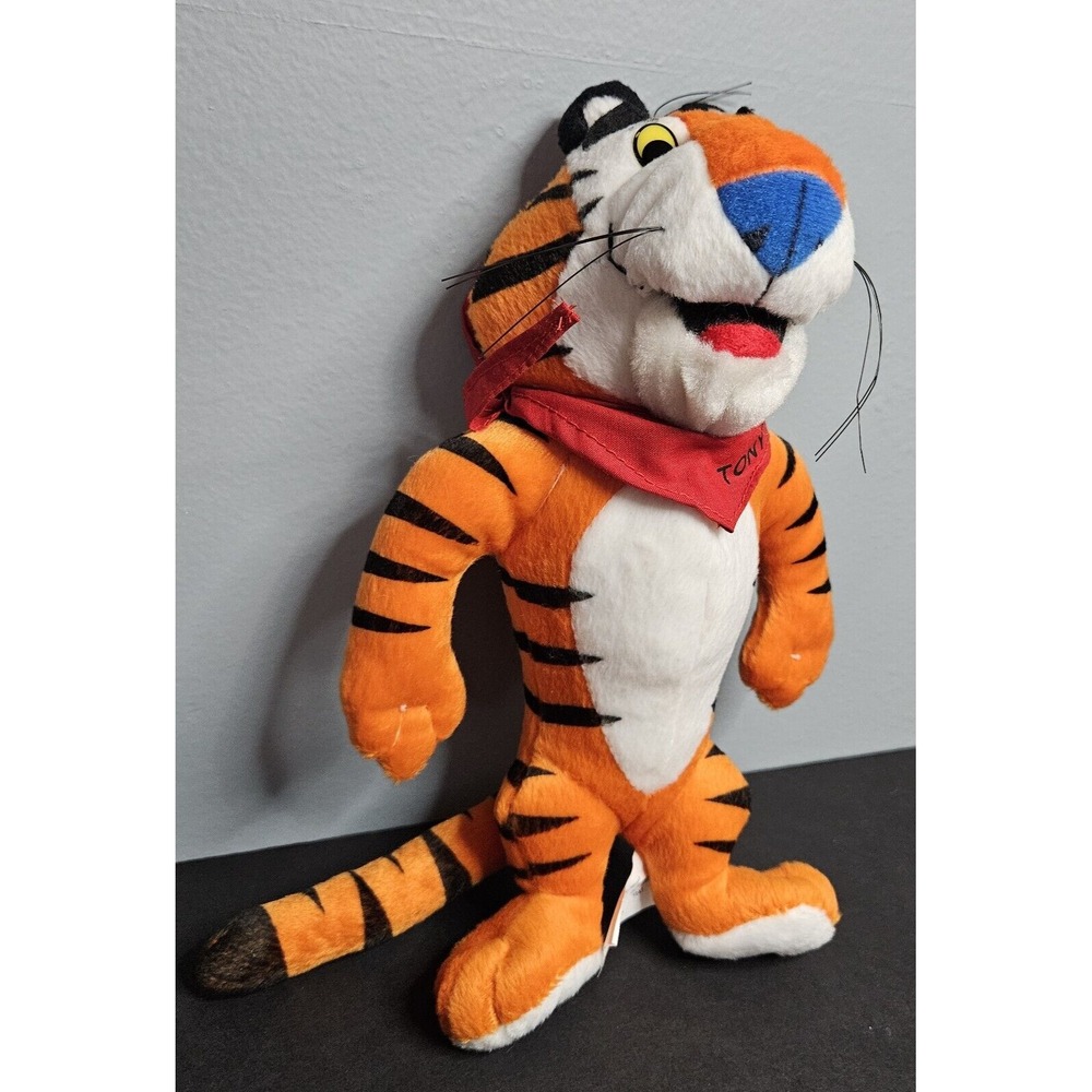 Kelloggs Tony Tiger Plush Stripes Frosted Flakes Cereal Stuffed Animal 10" 1991